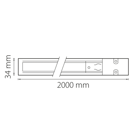 Трехфазный шинопровод 2м Barra Lightstar 504028 