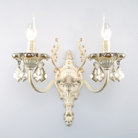 Бра Eurosvet Elisha 3281/2 белый с золотом/тонированный хрусталь Strotskis 