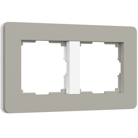 Рамка на 2 поста Split (дымчатый/белый, soft-touch) W0023067 Werkel (a067260) 