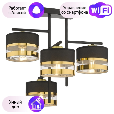 Потолочная люстра Velante с поддержкой Алиса 294-307-04-A 