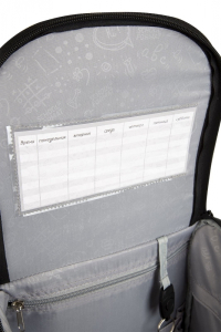 Нарушена упаковка!  <712387> Рюкзак Schoolformat BASIC ОТКРЫТЫЙ КОСМОС 13 л черн. 38х28х16 жестк. каркас 1 отд. молния держатель д/карточек, брелок, д/мальчиков РЮКЖК-ОК (247703)