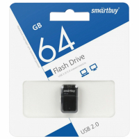 Набор из 2 шт, Флеш-диск 64 GB, SMARTBUY Art, USB 2.0, черный, SB64GBAK (513611)