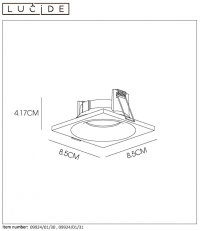 Встраиваемый точечный светильник Lucide Ziva 09924/01/30