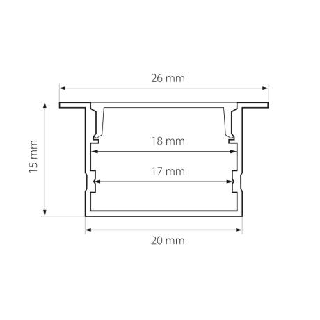 Профиль с прямоугольным рассеивателем Profiled Lightstar 419180