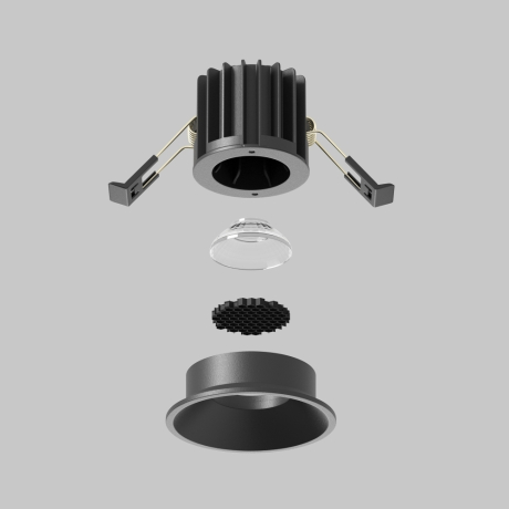 Встраиваемый светильник Technical DL058-7W3K-B Round 