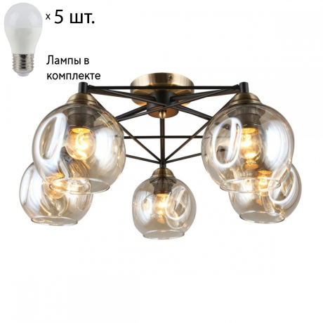 Люстра потолочная с лампочками Omnilux OML-93507-05+Lamps 