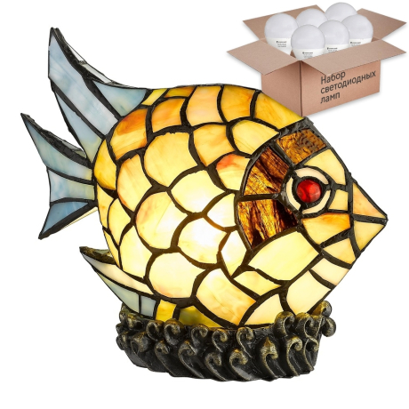 Настольная лампа с лампочкой Velante 807-804-01+Lamps E14 P45 