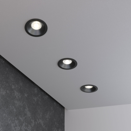 Встраиваемый светильник Elektrostandard 15266/LED 7W 4200K черный (a055719) 