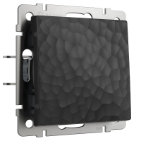 Выключатель одноклавишный проходной (черный) Hammer Werkel W1212008