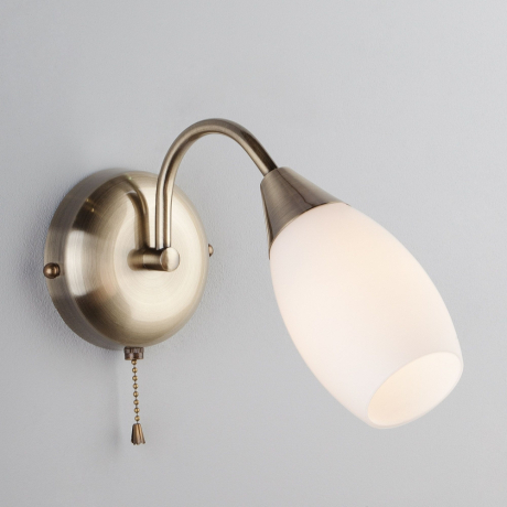 30280/1 античная бронза античная бронза Бра со стеклянным плафоном Eurosvet Ginevra 