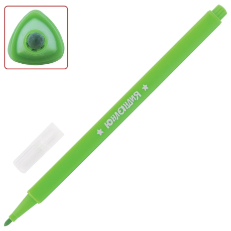 Нарушена упаковка! <203571> Фломастеры ЮНЛАНДИЯ 12 цветов, "ЗООПАРК", трехгранные, вентилируемый колпачок, 151425 (151425)