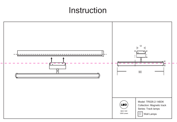 Трековый светильник 14W 3000К для магнитного шинопровода Maytoni Track lamps TR026-2-14B3K 