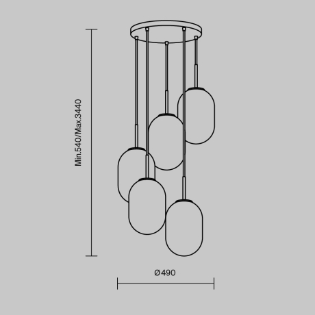 Подвесной светильник Freya Sharlot FR1012PL-05BS 