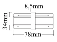Соединитель прямой для однофазного шинопровода CLT 0.211 Crystal Lux CLT 0.211 06 BL
