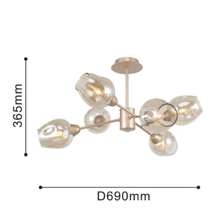 Люстра на штанге F-Promo Tilda с поддержкой Маруся 2658-6U-М 