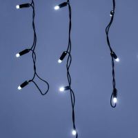 2,4*0,6м. Уличная гирлянда бахрома холодный свет Ardecoled 230V ARD-Edge-Classic-2400X600-Black-88Led-Flash White (26012)