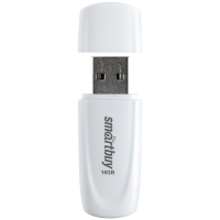 Флеш-диск 16 GB SMARTBUY Scout USB 2.0, белый, SB016GB2SCW (513765)