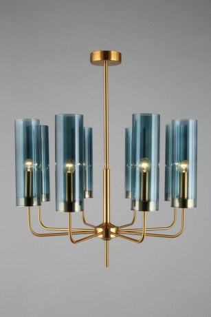 Люстра на штанге с лампочками Omnilux OML-99617-08+Lamps 