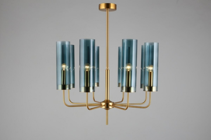 Люстра на штанге с лампочками Omnilux OML-99617-08+Lamps 