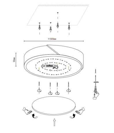 Потолочный светильник с пультом ДУ Velante 445-647-01 