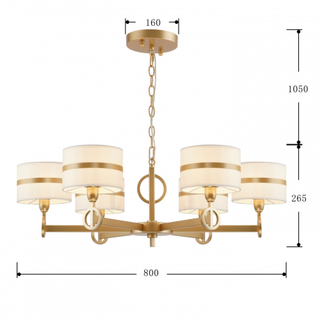 Люстра с лампочками, подвесная, комплект от Lustrof. №231141-617207 