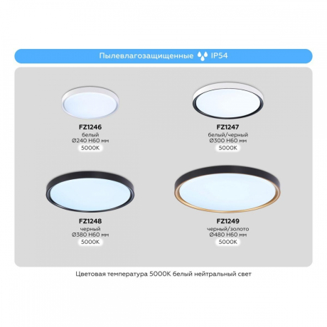 Потолочный светодиодный светильник Ambrella light Orbital Air FZ1248 