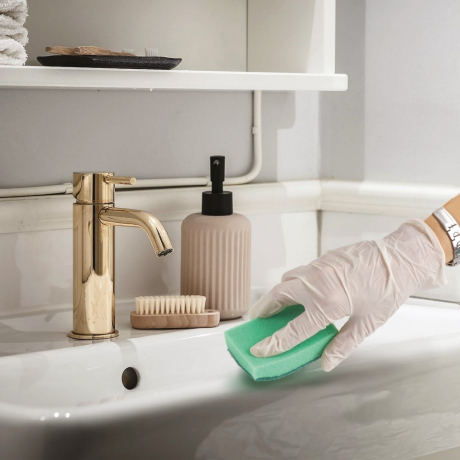 Нарушена упаковка!  <219451> Губки бытовые MAXI, 27х96х64 мм, КОМПЛЕКТ 10 шт., поролон/абразив, для посуды/уборки, LAIMA, К0003, 601552 (601552)