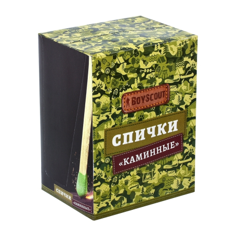 Нарушена упаковка! <295480> Спички Каминные 205 мм, 40 шт. BoyScout 61031