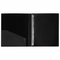 Нарушена упаковка! <301952> Папка на 4 кольцах, ширина 25 мм, BRAUBERG EXTRA, до 170 листов, ЧЕРНАЯ, 0,7 мм, 270482 (270482)