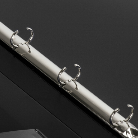 Нарушена упаковка!  <301952> Папка на 4 кольцах, ширина 25 мм, BRAUBERG EXTRA, до 170 листов, ЧЕРНАЯ, 0,7 мм, 270482 (270482)