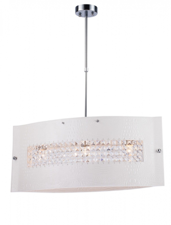 Люстра на штанге с лампочками Lucia Tucci Pelle Bianca 2010.3+Lamps 