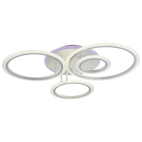 Светодиодная диммируемая люстра с ПДУ Profit Light 8086/4 WHT 104W+8W RGB 