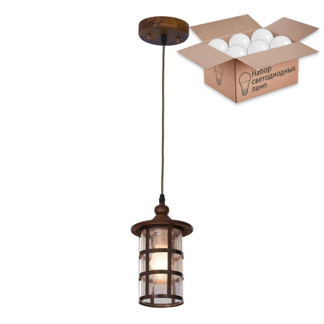 Подвесной светильник с лампочкой Velante 588-706-01+Lamps А60 