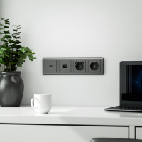 Рамка на 4 поста Werkel Stream (графит) W0042104