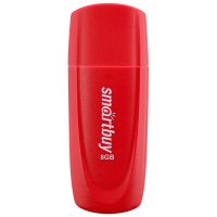 Флеш-диск 8 GB SMARTBUY Scout USB 2.0, красный, SB008GB2SCR (513760)