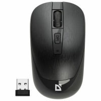 Мышь беспроводная DEFENDER Wave MM-995, USB, 3 кнопки + 1 колесо-кнопка, оптическая, черная, 52995 (513824)