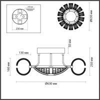 Потолочная люстра Odeon Light L-Vision Mirage 5029/104CL