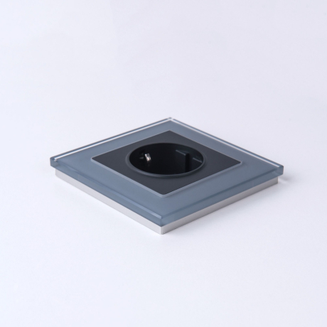 Рамка на 1 пост (серый,стекло) Werkel W0011115