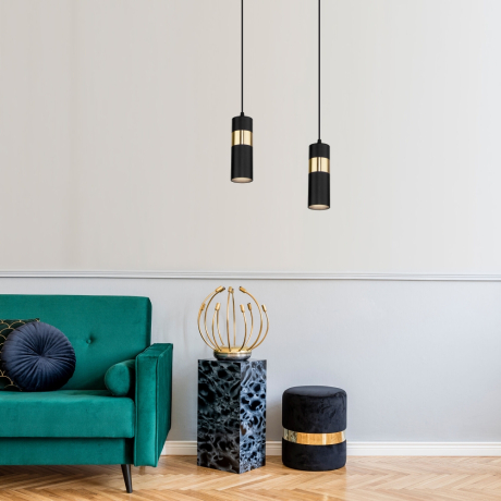 Подвесной светильник Eurosvet Viero 50096/1 черный/золото (a057859) 