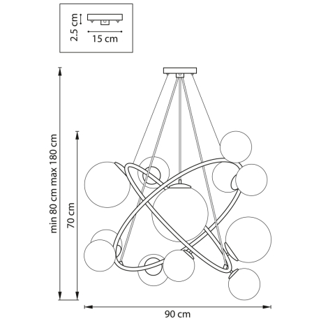 Подвесная люстра Lightstar с поддержкой Алисы, Croco 815410 