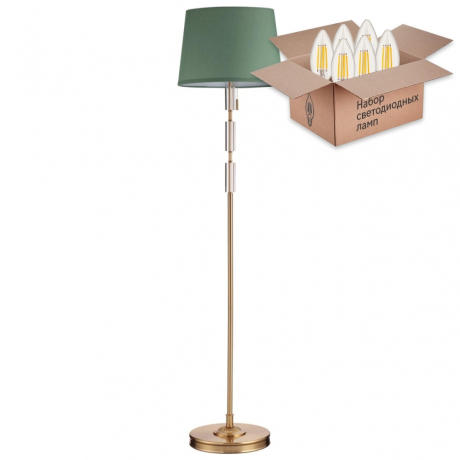 Торшер с лампочкой Odeon Light London 4887/1F+Lamps Е27 Свеча 