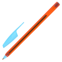Нарушена упаковка!  <795658> Ручки шариковые BRAUBERG X-30 ORANGE, КОМПЛЕКТ 12 шт., СИНИЕ, пишущий узел 1 мм, линия письма 0,5 мм, 144334