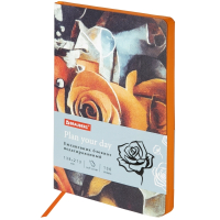 Нарушена упаковка! <319020> Ежедневник недатированный А5 (138х213 мм), BRAUBERG VISTA, под кожу, гибкий, 136 л., "Rose flower", 112016 (112016)