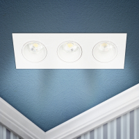 Встраиваемый светильник декоративный ЭРА KL90-3 WH MR16/GU5.3 белый, пластиковый Б0054372