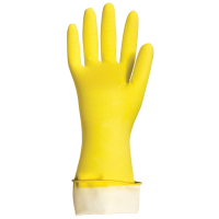 Нарушена упаковка! <219074> Перчатки хозяйственные латексные LAIMA "Премиум", МНОГОРАЗОВЫЕ, хлопчатобумажное напыление, суперплотные, M (средний), 600571 (600571)