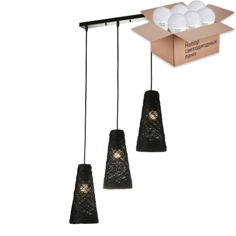 Подвесной светильник с лампочками Velante 567-726-03+Lamps E27 P45 