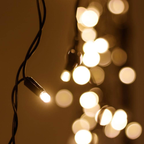 2,4*0,6м. Уличная гирлянда бахрома Ardecoled 230V ARD-Edge-Classic-2400X600-Black-88Led-Flash Warm (26014)