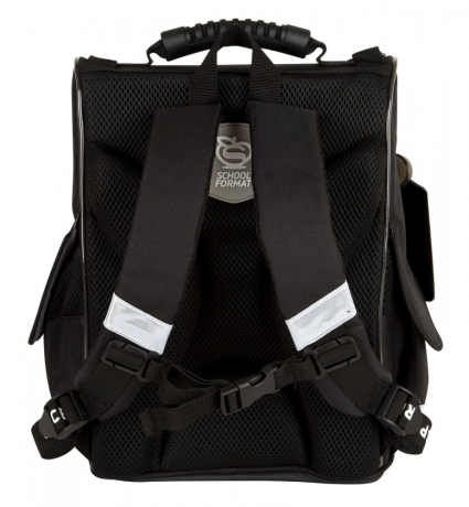 Нарушена упаковка!  <712387> Рюкзак Schoolformat BASIC ОТКРЫТЫЙ КОСМОС 13 л черн. 38х28х16 жестк. каркас 1 отд. молния держатель д/карточек, брелок, д/мальчиков РЮКЖК-ОК (247703)