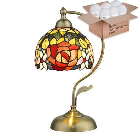 Настольная лампа с лампочкой Velante 828-804-01+Lamps E27 P45 