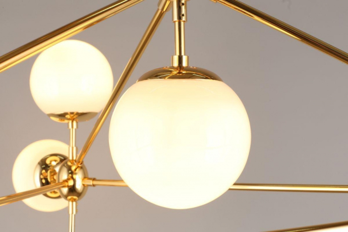 Люстра на штанге со светодиодными лампочками E27, комплект от Lustrof. №294728-657133 